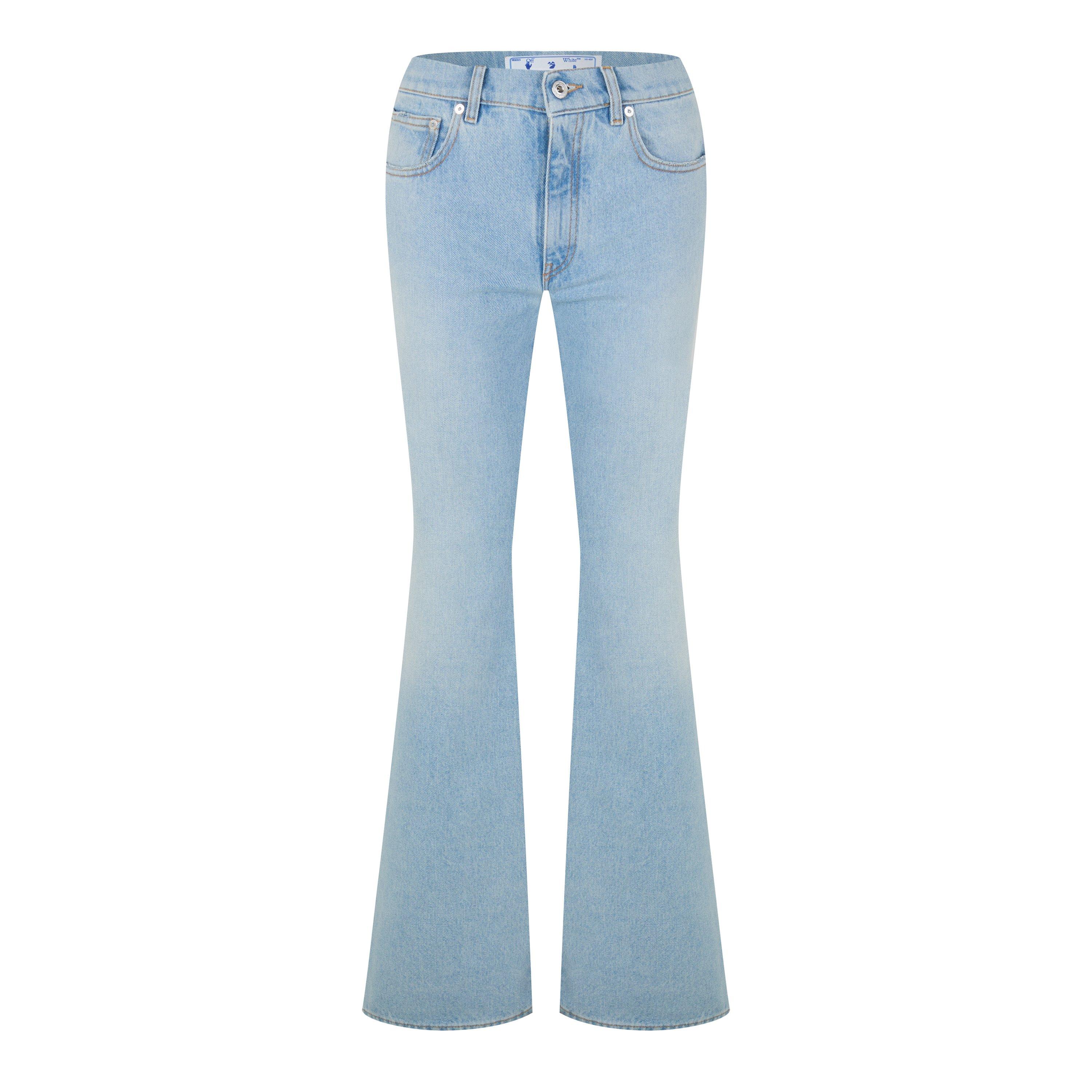 Off White Baby Baggy Flared Jeans