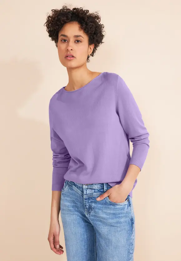 Basic Feinstrickpullover - smell of lavender