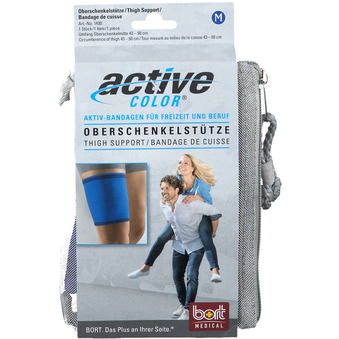 BORT ActiveColor® Oberschenkelstütze Gr. M blau
