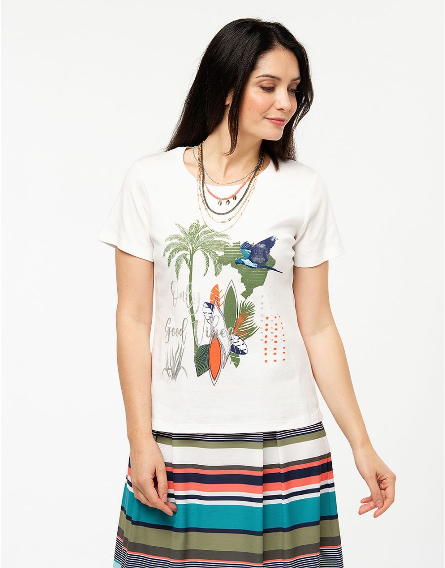 T-shirt blanc 100% coton