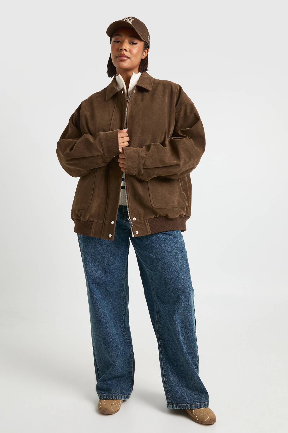 boohoo Veste bomber Plus Suède