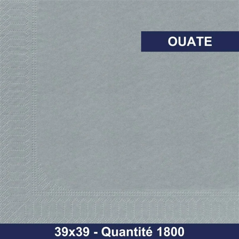 CGMP - Serviette de table ouate - 39x39 - Gris béton x1800