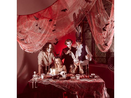 Partydeco Haarreif Teufelshorn 30 x 76 cm Haarreif für das Kosüm an Halloween und Fasnacht