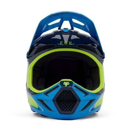 Casque cross Fox V3 - IMPRESSION - ENFANT - Bleu