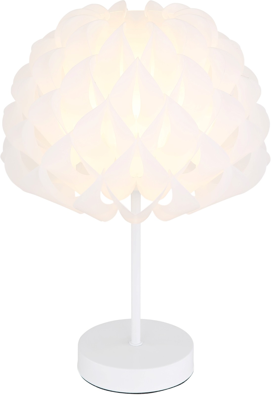 Tischlampe - weiß - Metall-Kunststoff - 25x35 cm