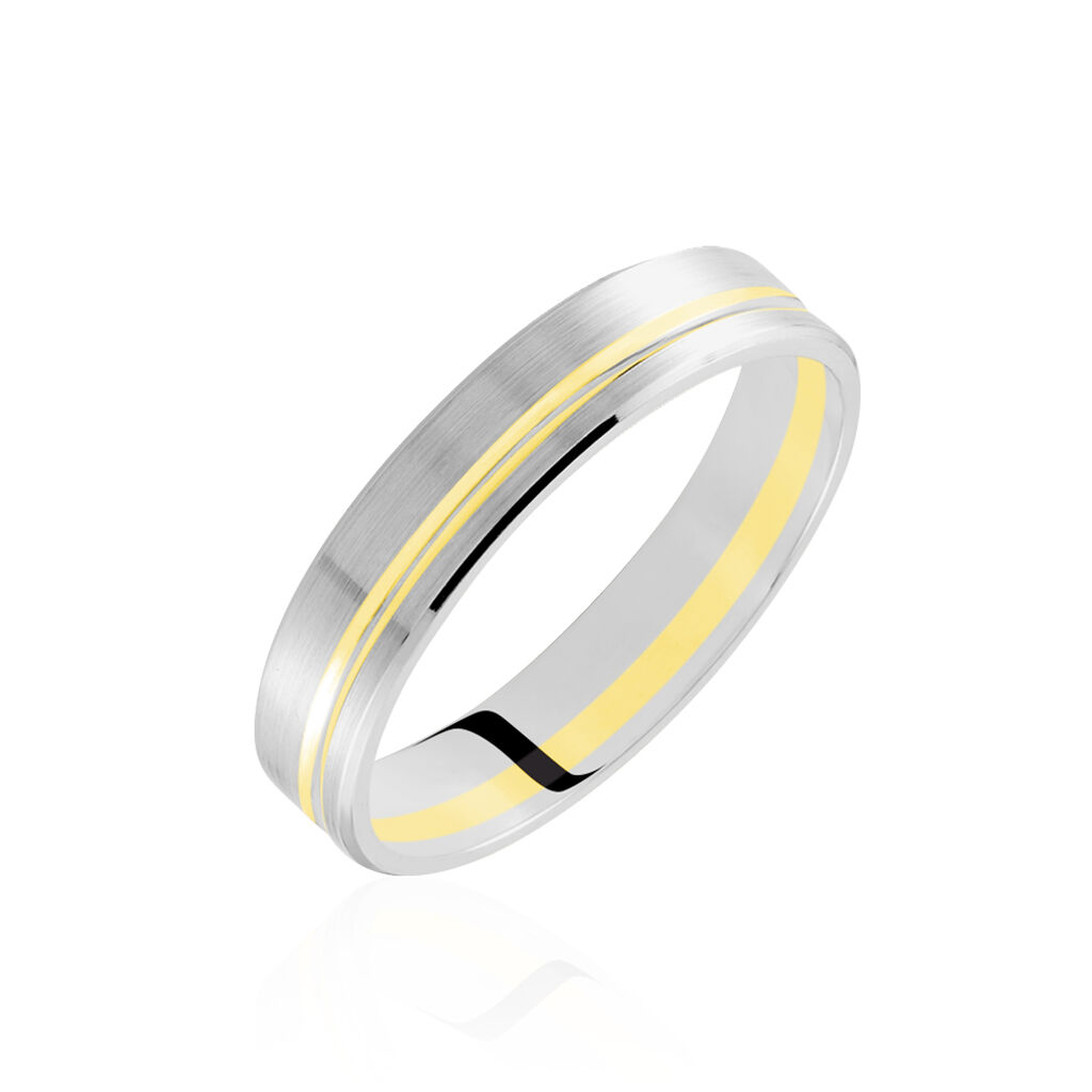 Alliance Marcio Ruban Plat Or Bicolore
