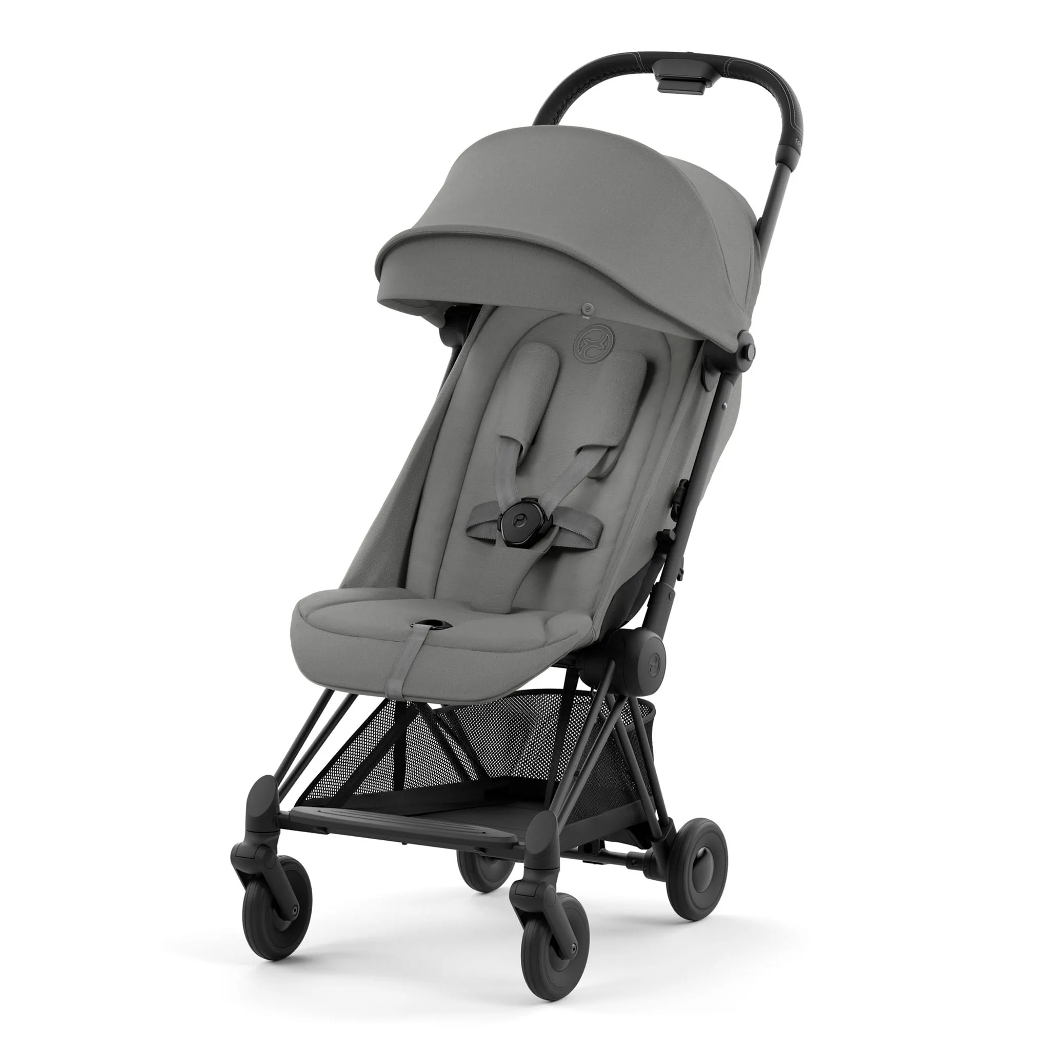 Cybex Poussette Coya - Cadre noir mat avec siège gris mirage