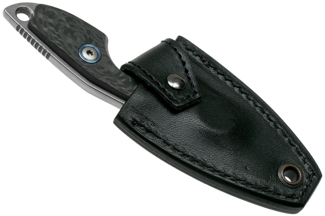 MKM Mikro 2 Wharncliffe, Stonewashed Carbon Fiber nekmes, Jesper Voxnaes design