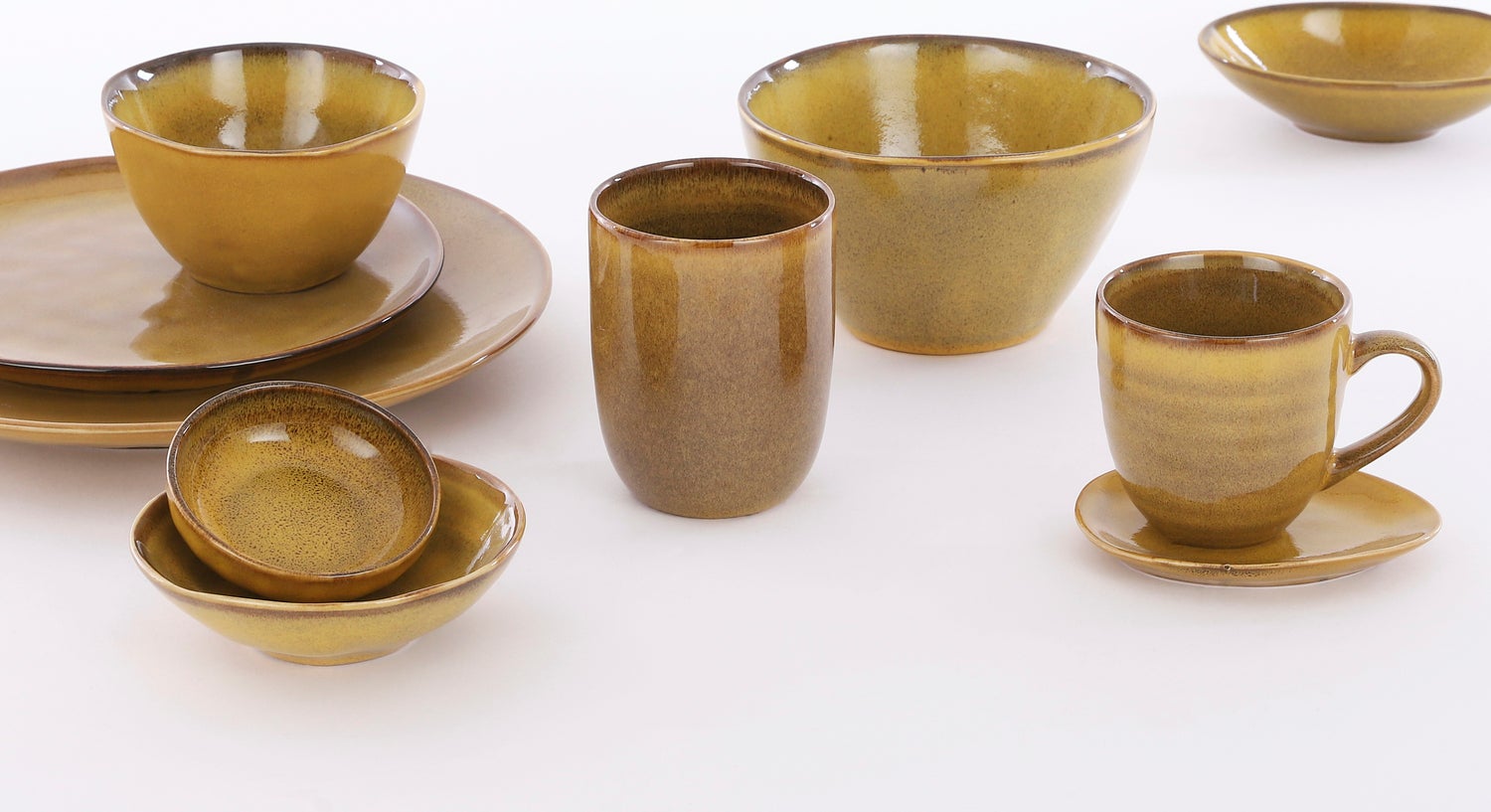 Mica Decorations beker Tabo geel D 10 H 7,5 cm