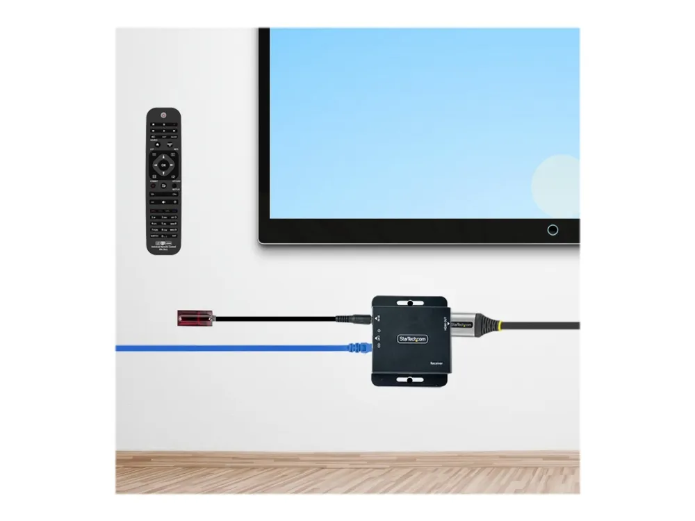 StarTech.com HDMI Extender over CAT6/CAT5, 4K 30Hz/130ft (40m) or 1080p 60Hz/230ft (70m) Video Extender, 4K HDMI over Ethernet Extender, PoC HDMI Transmitter and Receiver Kit, IR Extension - Local Video Output - Video/audio ekspander - HDMI - over CA