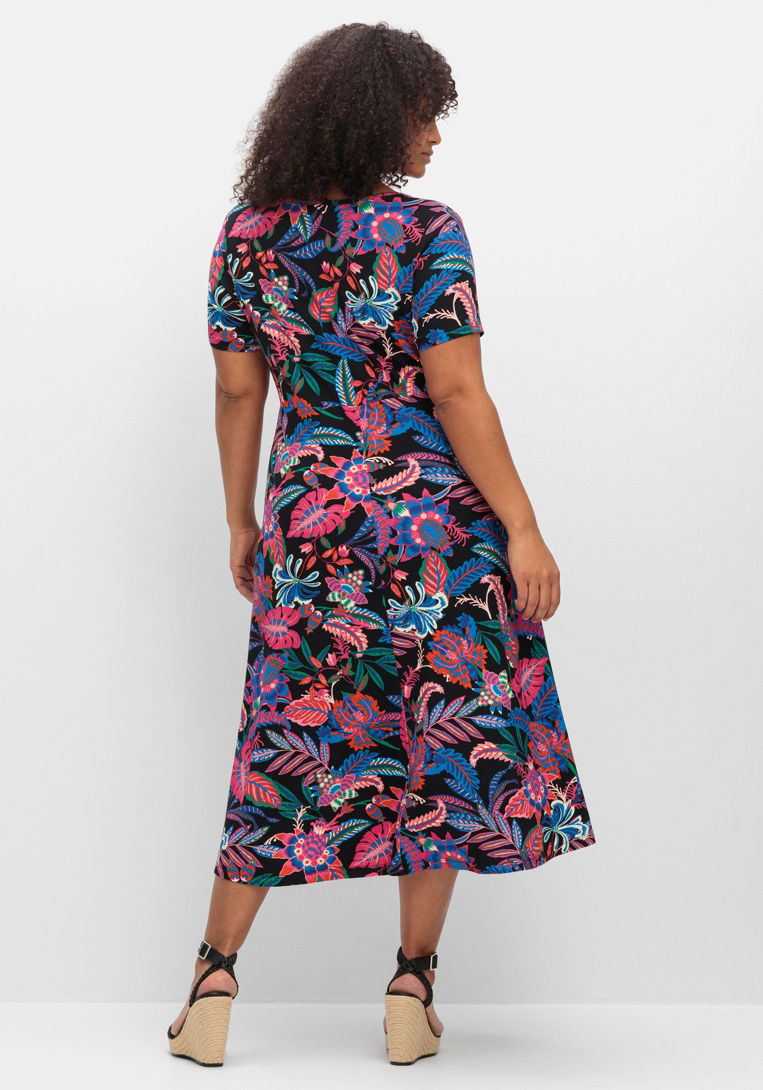 Jerseykleid mit Blumendruck