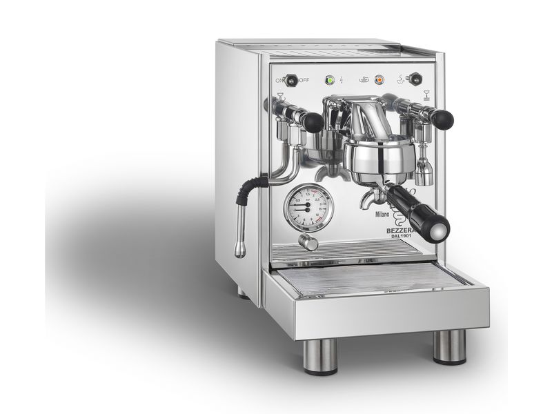 Bezzera Siebträgermaschine BZ10 Edelstahl Klassisches Zweikreisgerät für Milchschaum, Espresso und Heisswasser