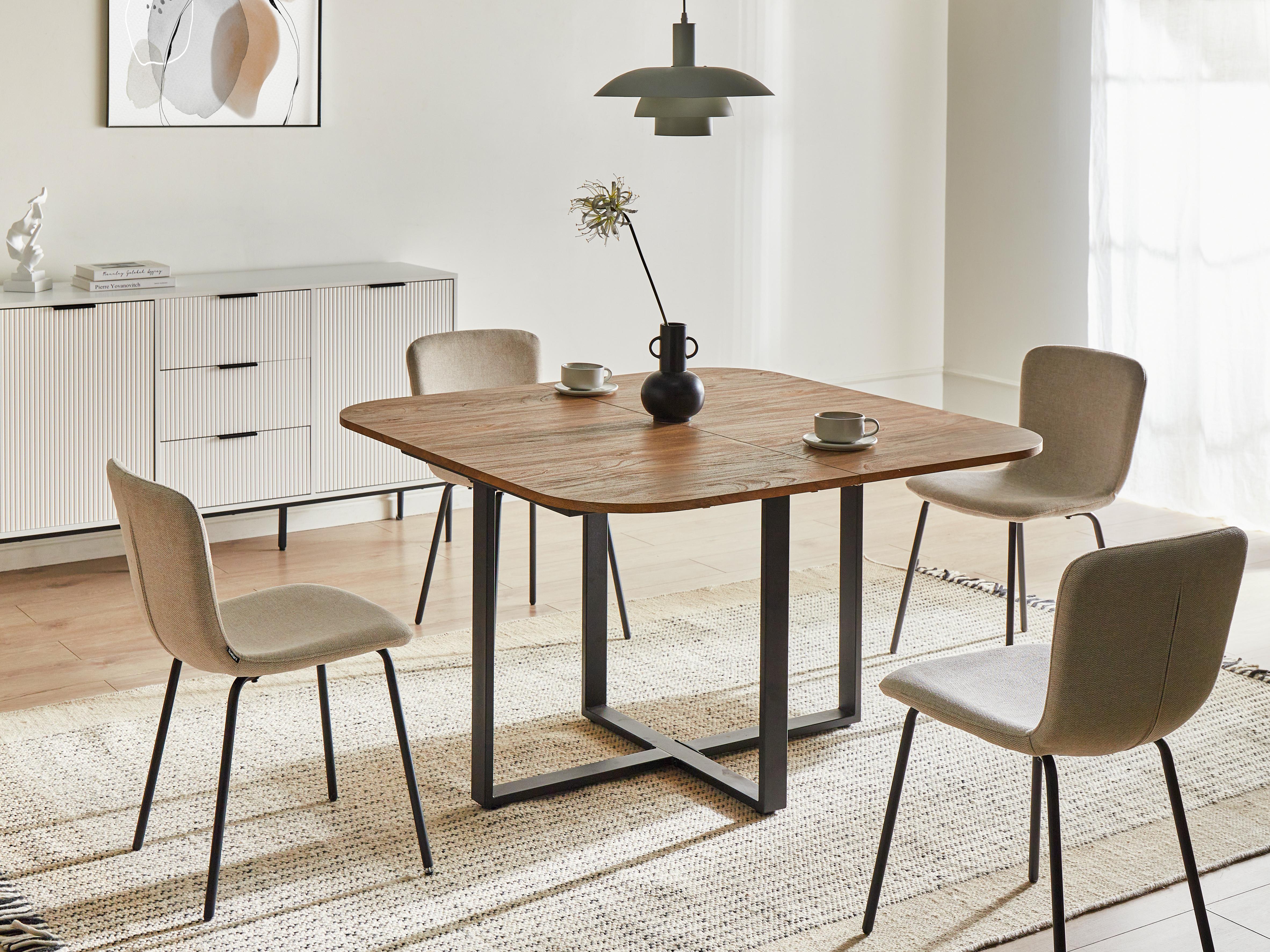 Eettafel uitschuifbaar COOPER Bruin 120 cm 120/160 cm