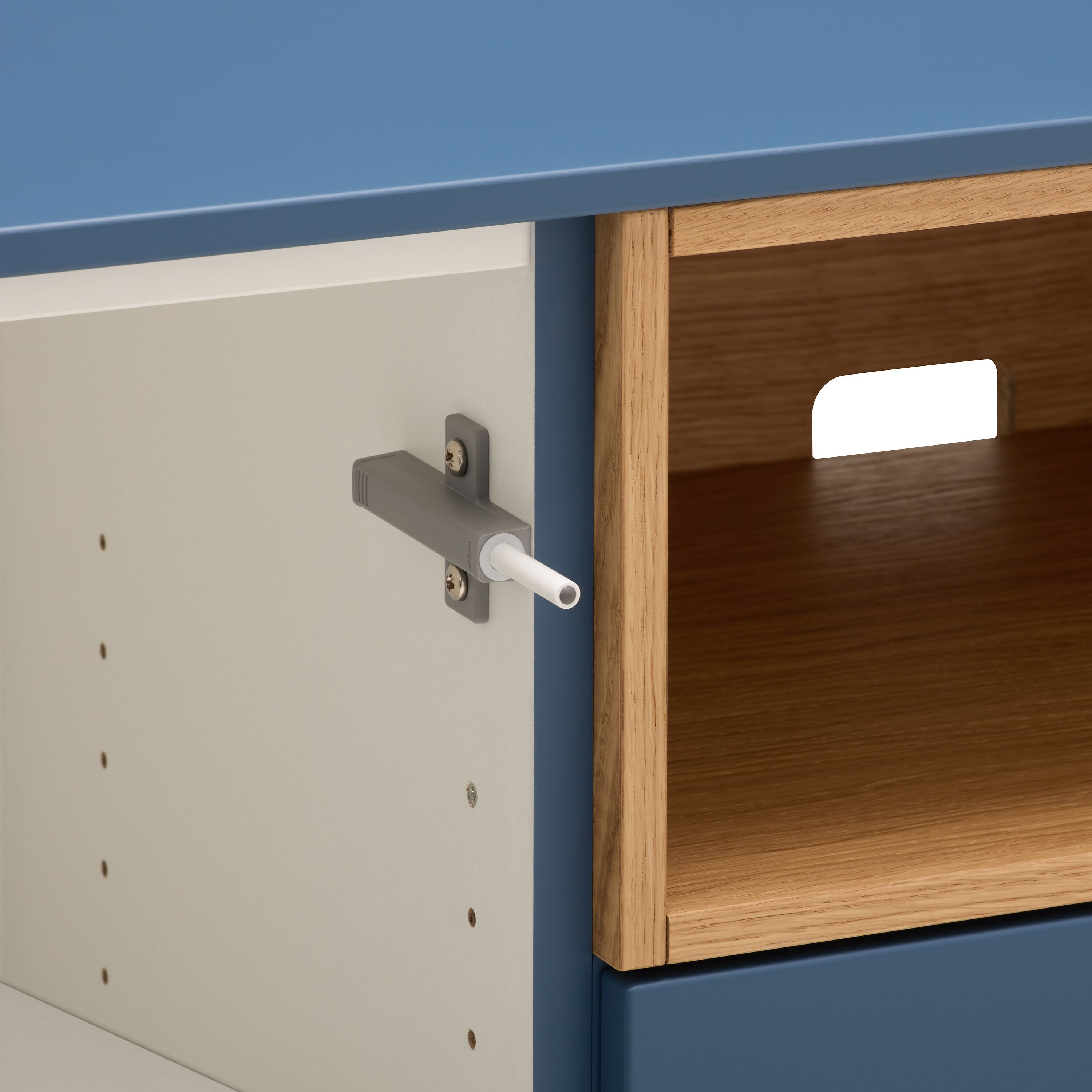 TILL Sideboard - Blau / B: 168.0 cm x T: 41.0 cm x H: 88.8 cm