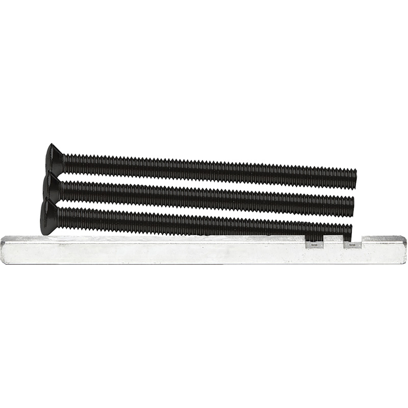 AXA krukstift RVS + bouten M6x90mm zwart