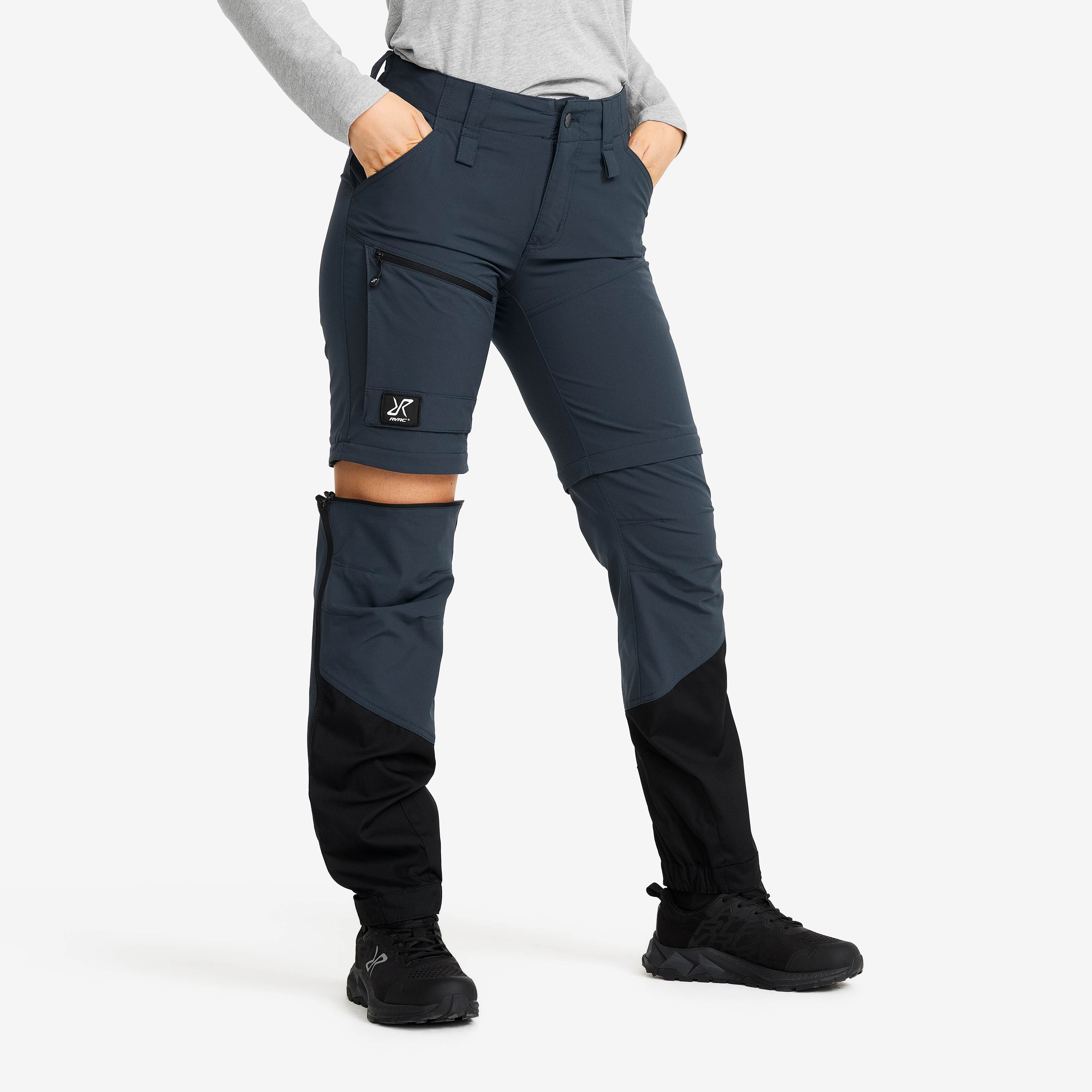 Range Pro Stretch Zip-off Pants Dame Blueberry/Black