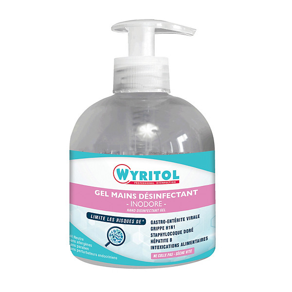 Gel hydroalcoolique Wyritol, flacon de 300 ml