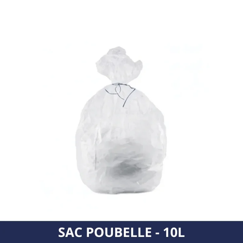 FILFA FRANCE - Sac poubelle 10L/ HD BLANC - x1000