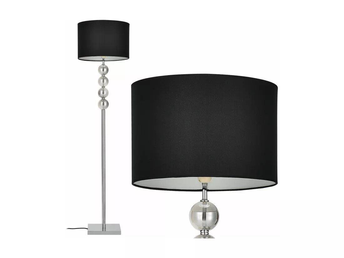 Lampadaire lampe à pied métal argentée 37.5 x 37.5 x 155 cm 03_0002448