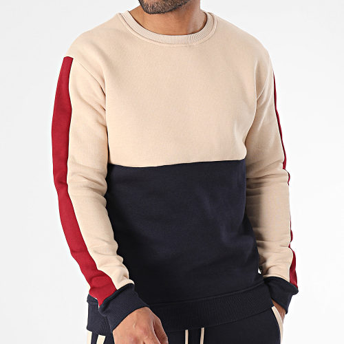 Ensemble De Survetement Beige Bleu Marine