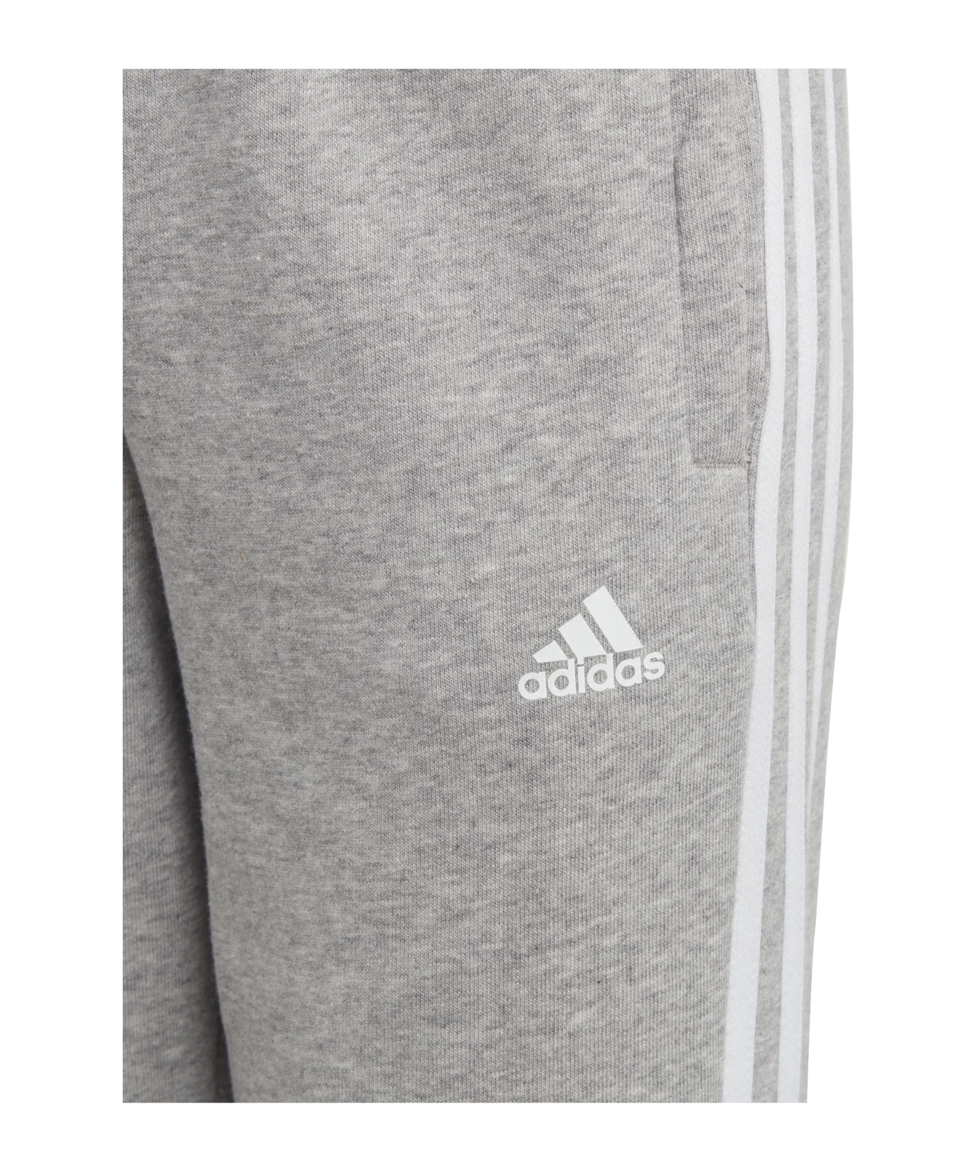 adidas 3S Fleece Trainingshose Kids Grau Weiss