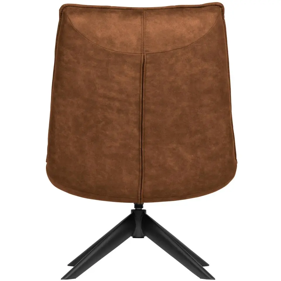 WOOOD Jouke Draaifauteuil - Kunstleer - Cognac - 97x70x85