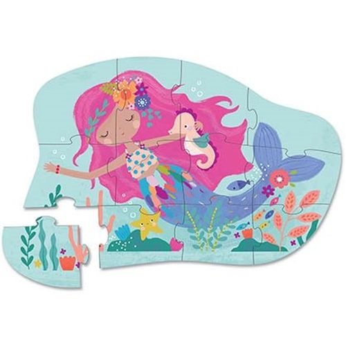 Crocodile creek mini puzzel zeemeermin - 12st