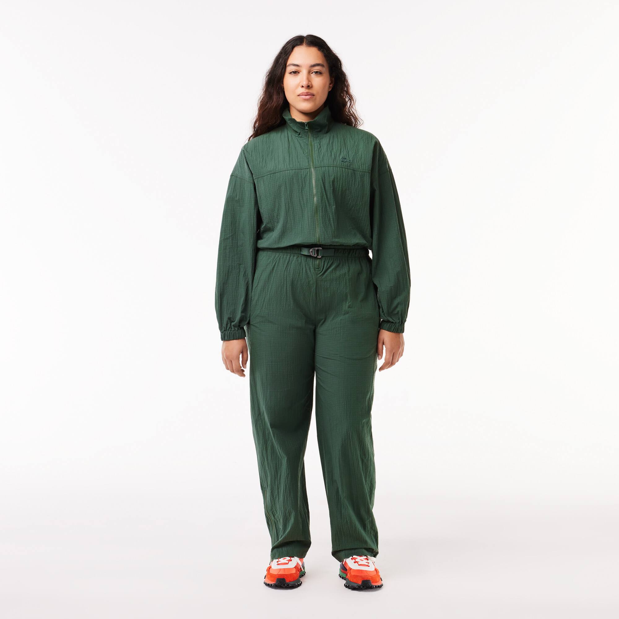 Overall mit Reißverschlusskragen und Gurt Kleider & Röcke - Grün - Lacoste - Damen