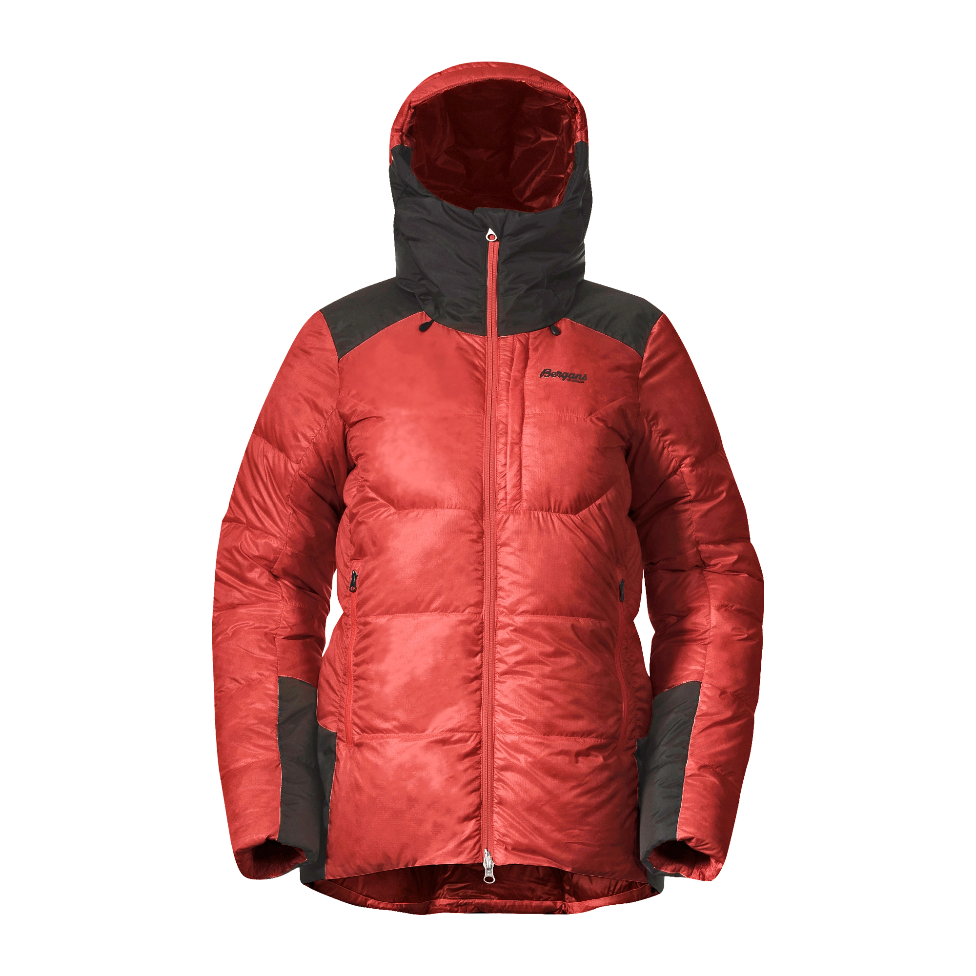 Magma Warm Down Jacket w/Hood Women Chianti Red / Black