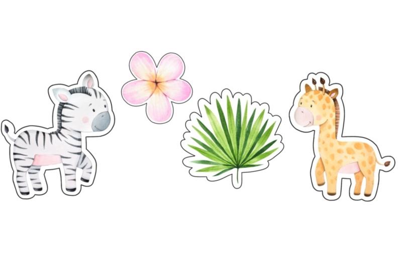 Guetzli-Ausstecher Serie Safari mit Giraffe und ZebraRosa Cutter Giraffe