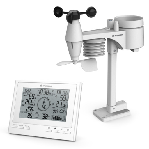 Estação meteorológica 7 em 1 com sensor externo da Climatescout RC Bresser