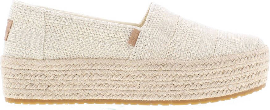TOMS Valencia | Espadrilles met plateauzool Beige Textiel Espadrilles Dames