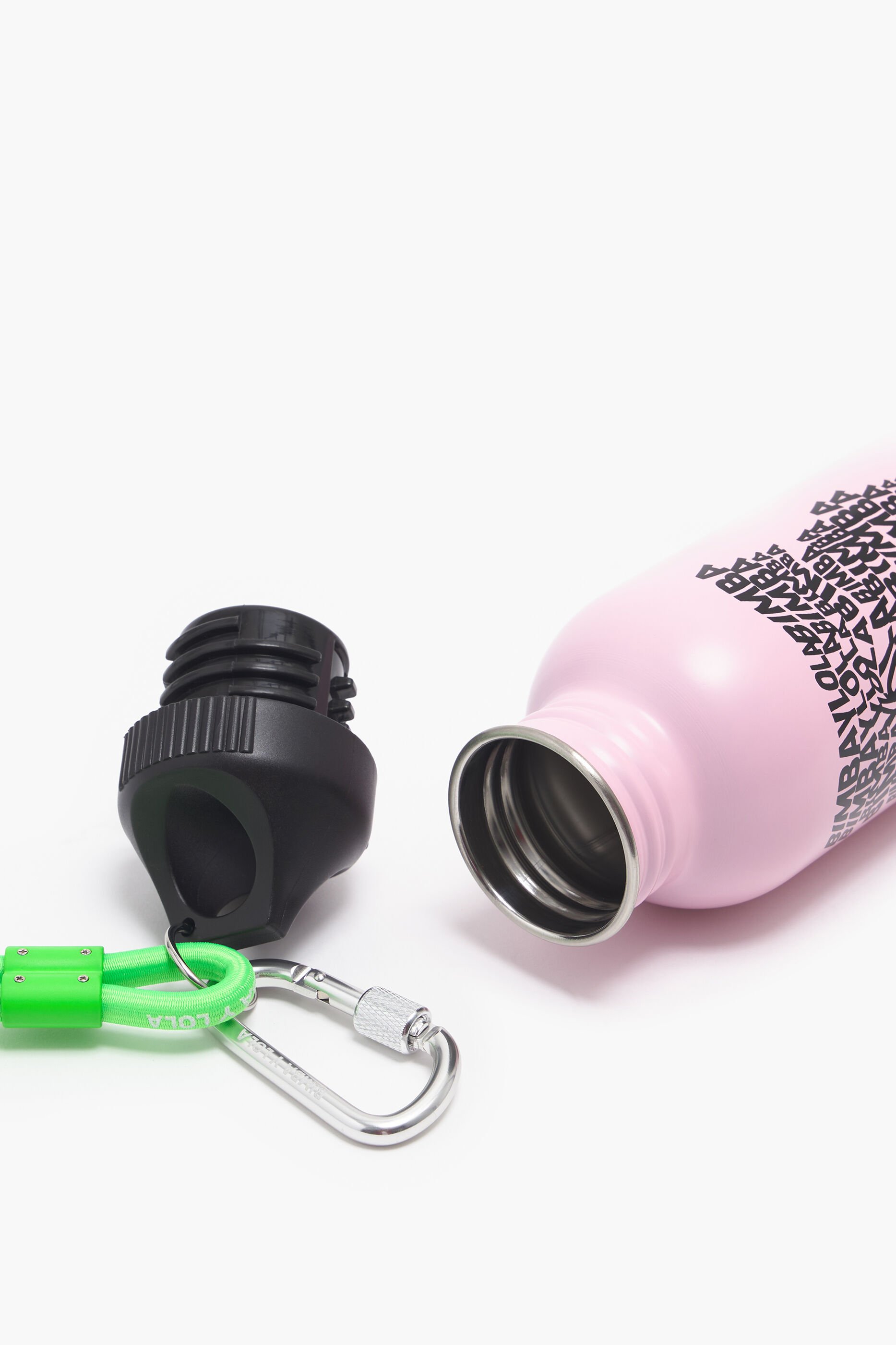 Garrafa Bimba Ola rosa claro em aço inoxidável