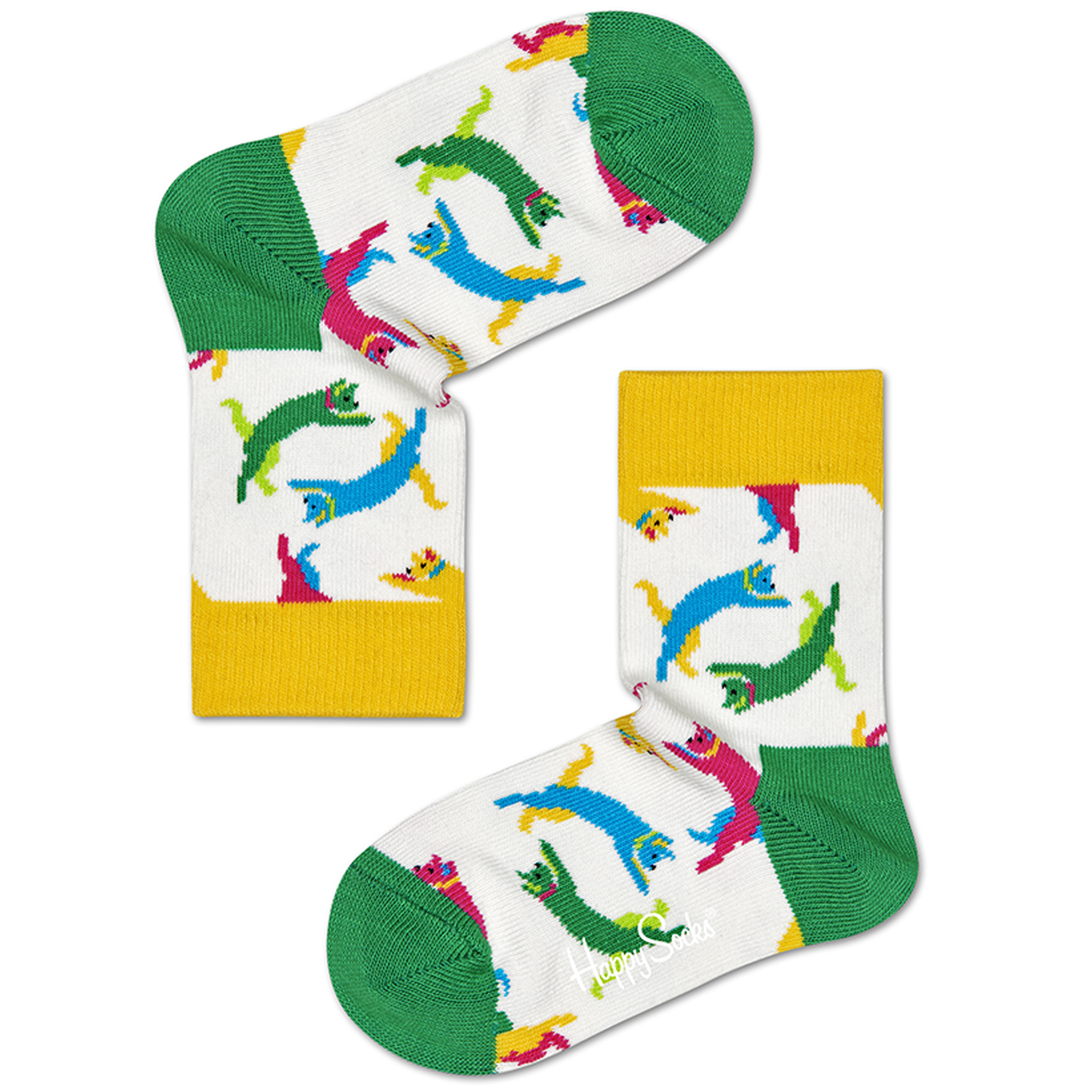 Pacote com 4 Pares de Calcetines Kids Gatos e Cachorros Caixa de Presente