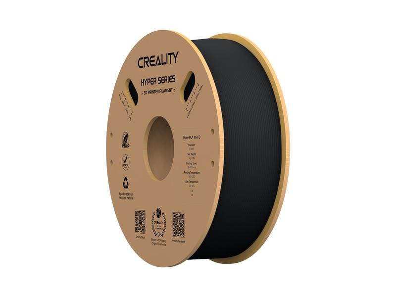 Creality Filament PLA Hyper, Schwarz, 1.75 mm, 1 kg Hochwertiges 1.75 mm PLA Hyper Filament für 3D Drucker