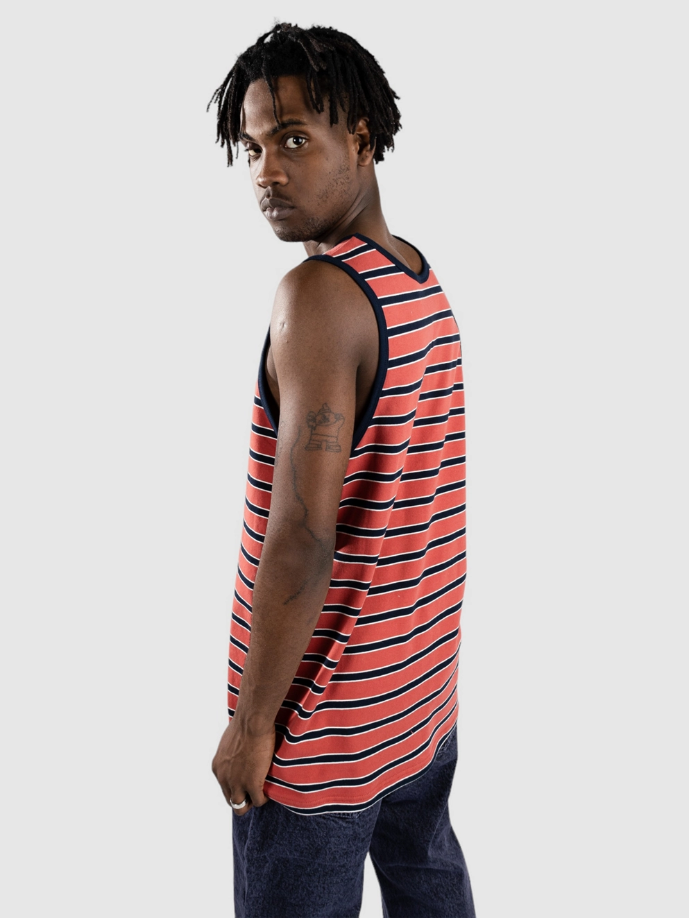 Blue Tomato Striped Tank Top white/red/navy