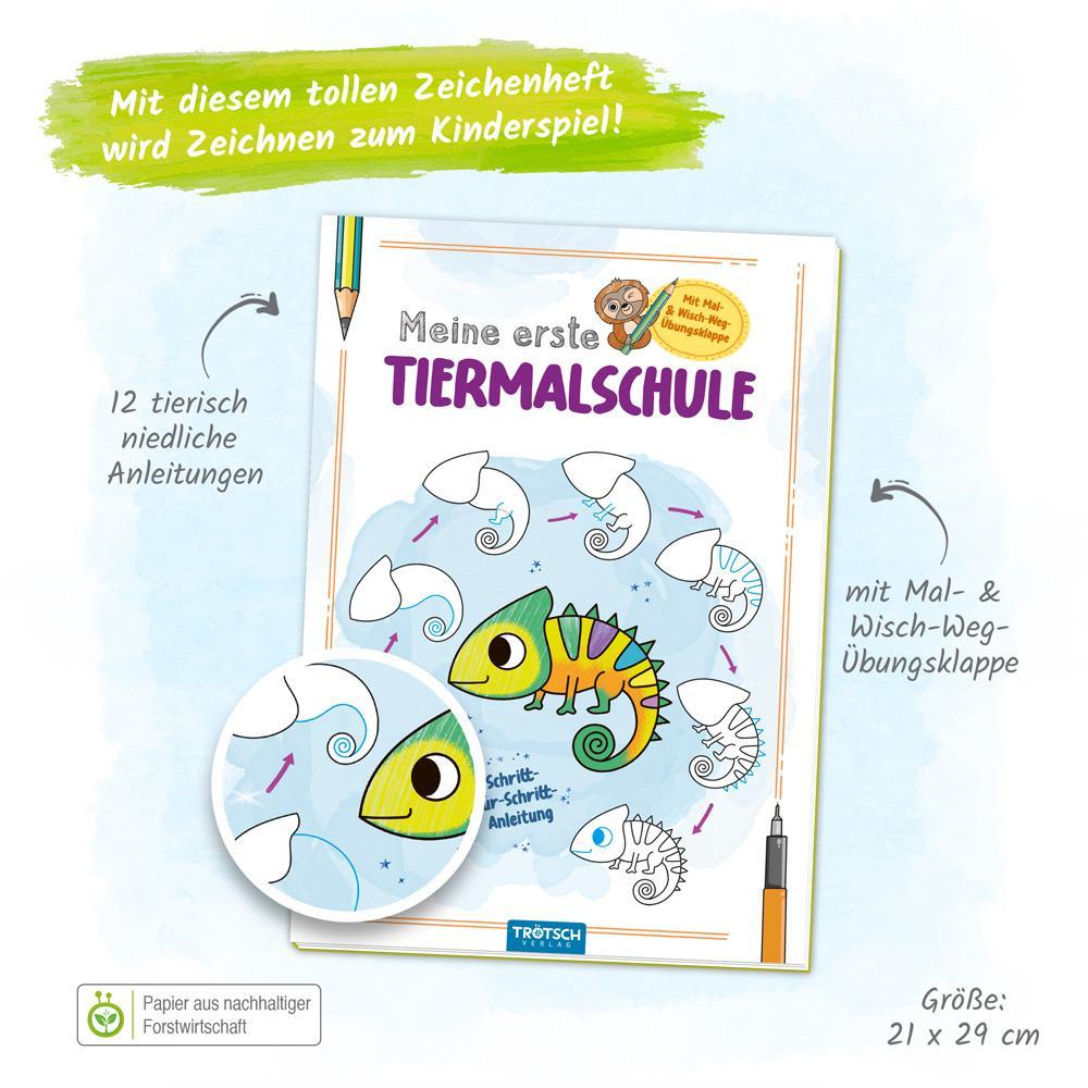 Trötsch Malbuch Meine erste Tiermalschule Chamäleon