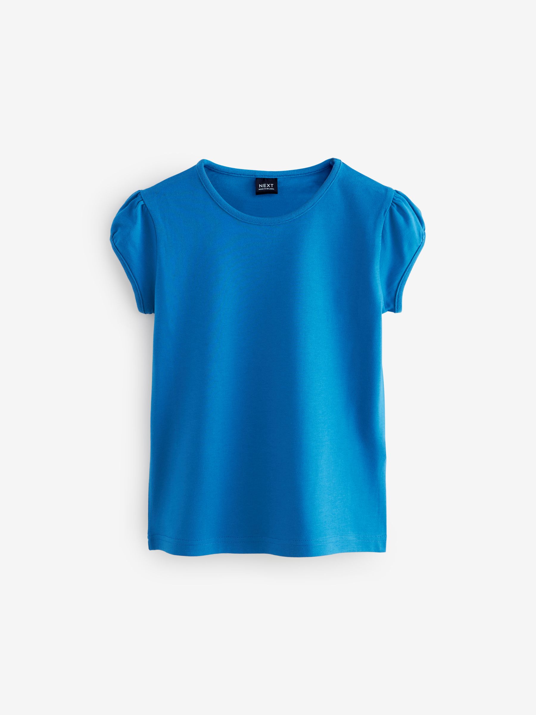 Blauw - 2 -pack T-shirts met pofmouwen (3-16jaar)