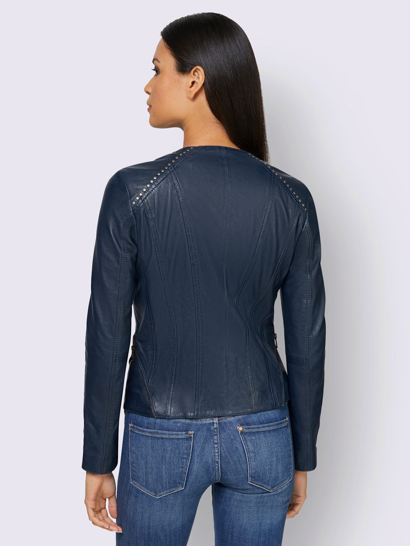 Veste en cuir 100% cuir agneau nappa