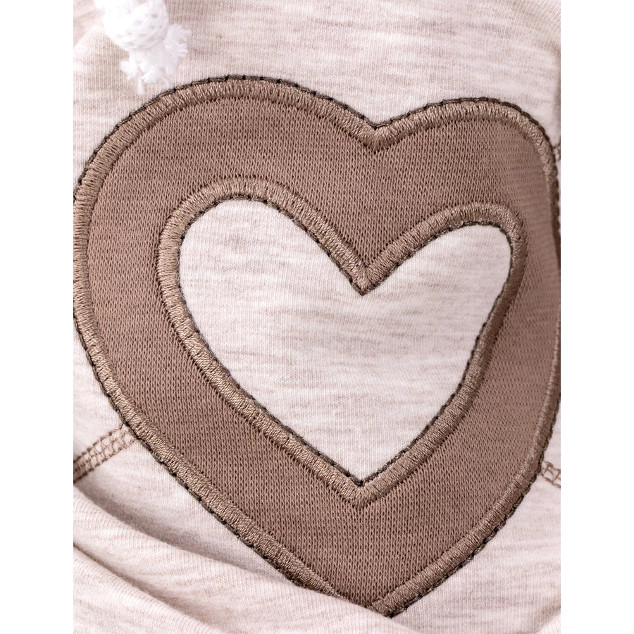 Baby Sweets 2tlg Set Shirt + Hose Patchwork Herzen beige