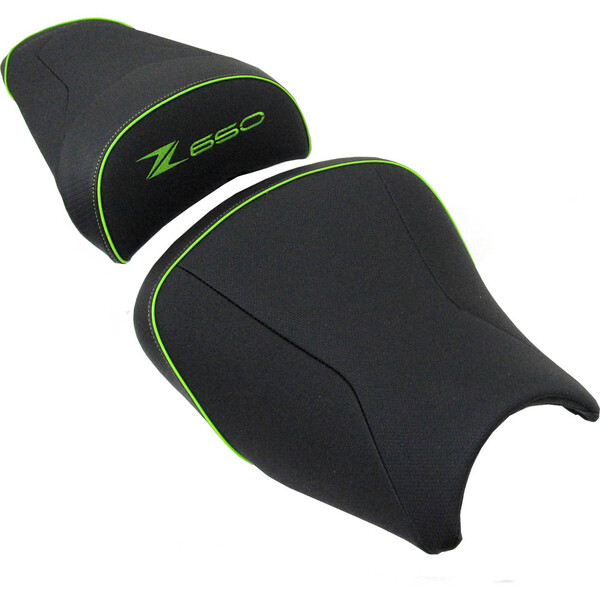 Bagster - Selle Ready Luxe Kawasaki Z650 (2017-2019) Noir / Vert fluo
