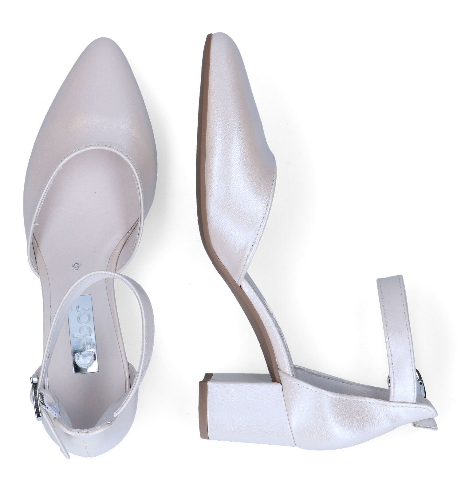 Pumps met bandje wit