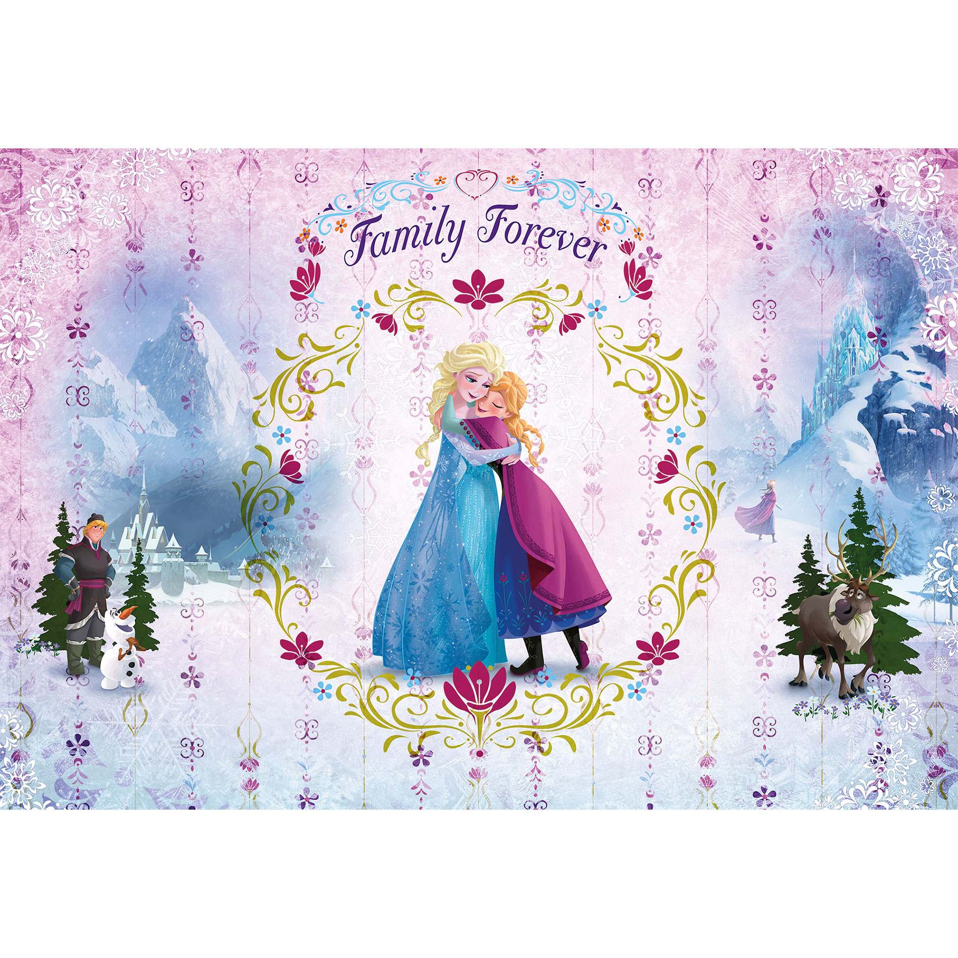 Vlies-Fototapete FROZEN FAMILY FOREVER - 400x260 cm