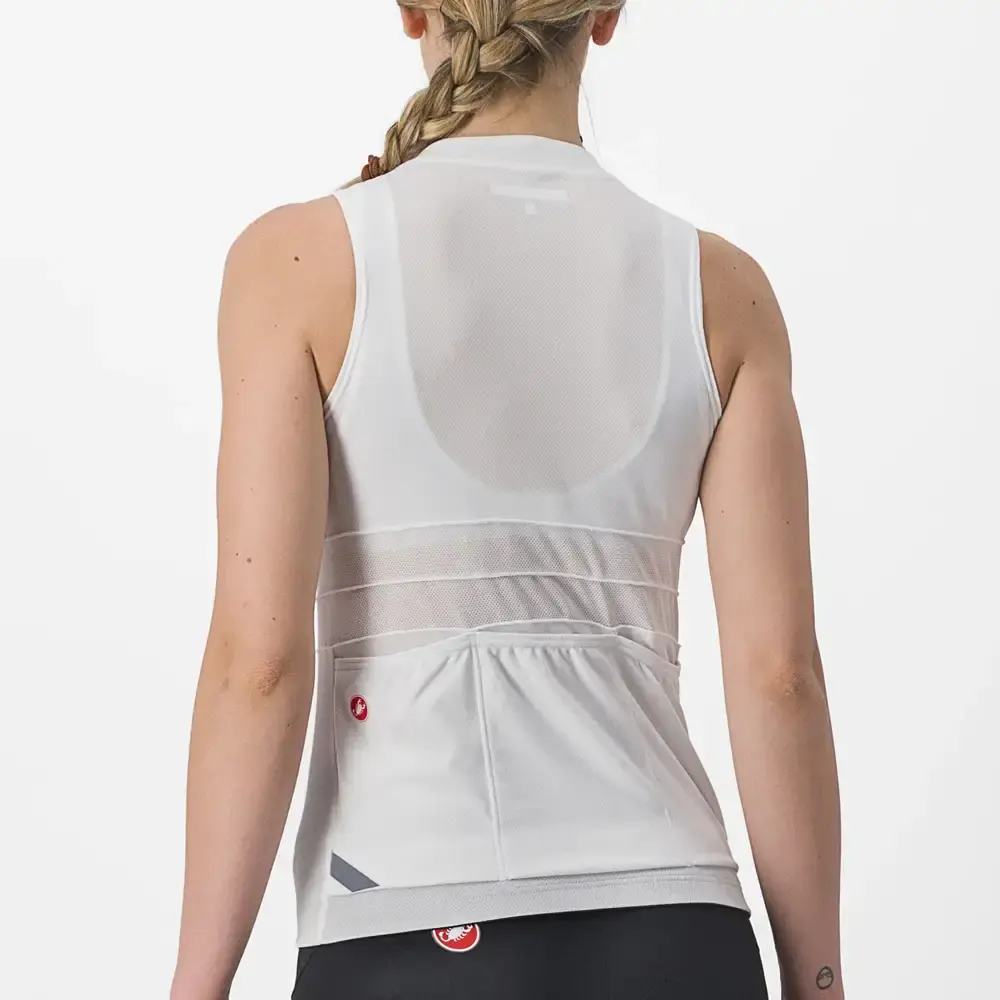 Castelli Anima 4 Fietsshirt Zonder Mouwen Wit/Zwart Dames