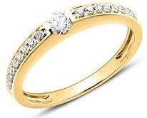 14-karaats gouden ring met Diamanten
