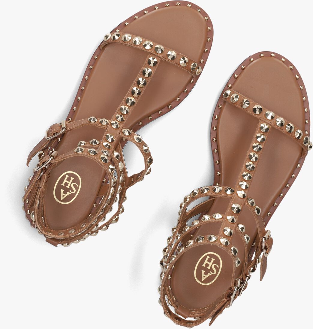 bruine ash platte sandalen play