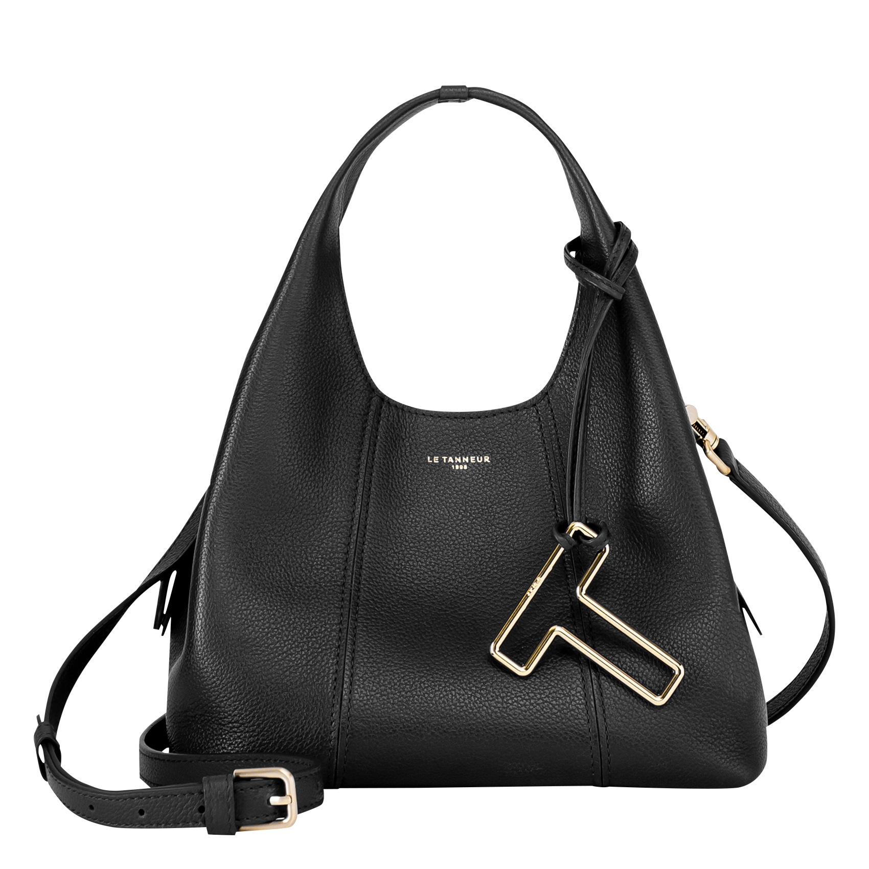 JULIETTE - Sac bandoulière en cuir grainé| Noir