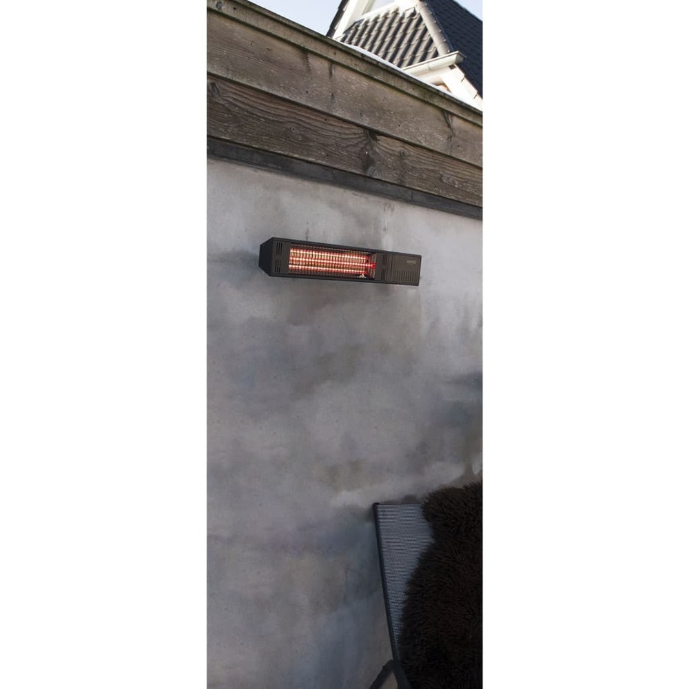 Chauffage mural fortuna 1500 w or rose noir