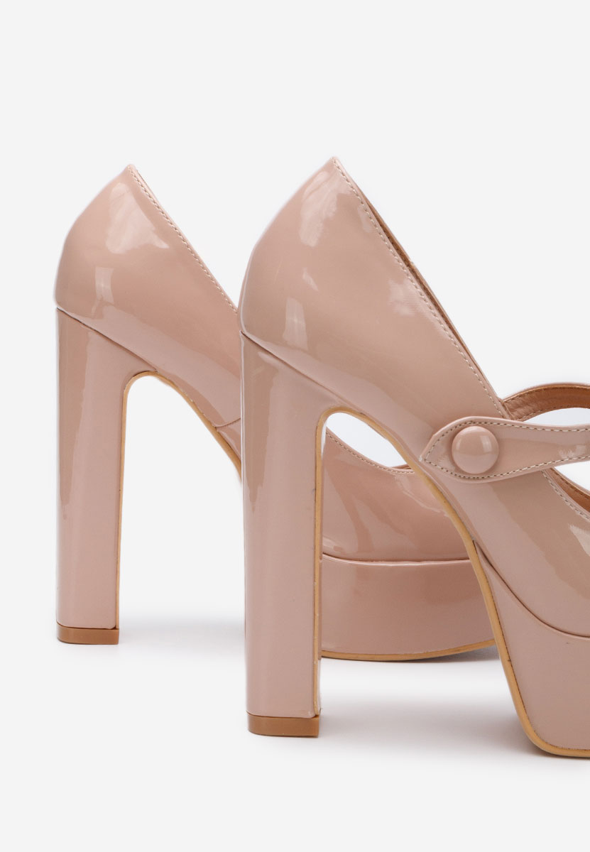 Chaussures à talon et plateforme nude Vatiria