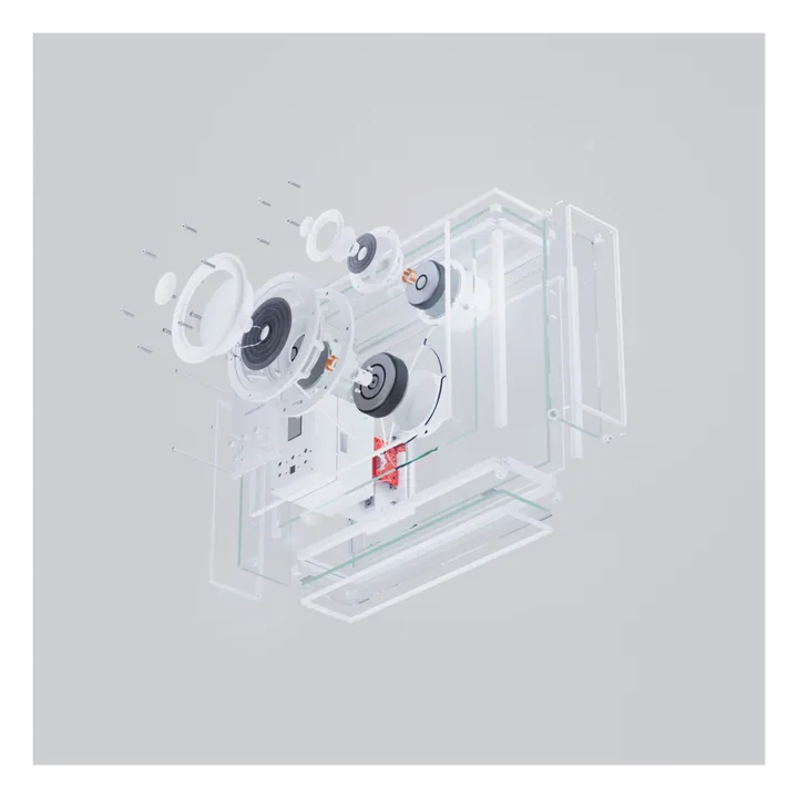 Transparent Speaker Enceinte en verre trempé | Blanc